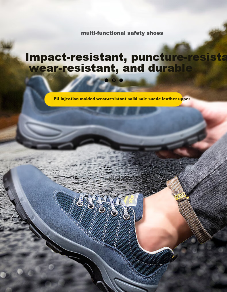 SHENGLI Men's Safety Work Shoes Anti-Smash, Anti-Puncture, Breathable, Model 6020, Size 42 1