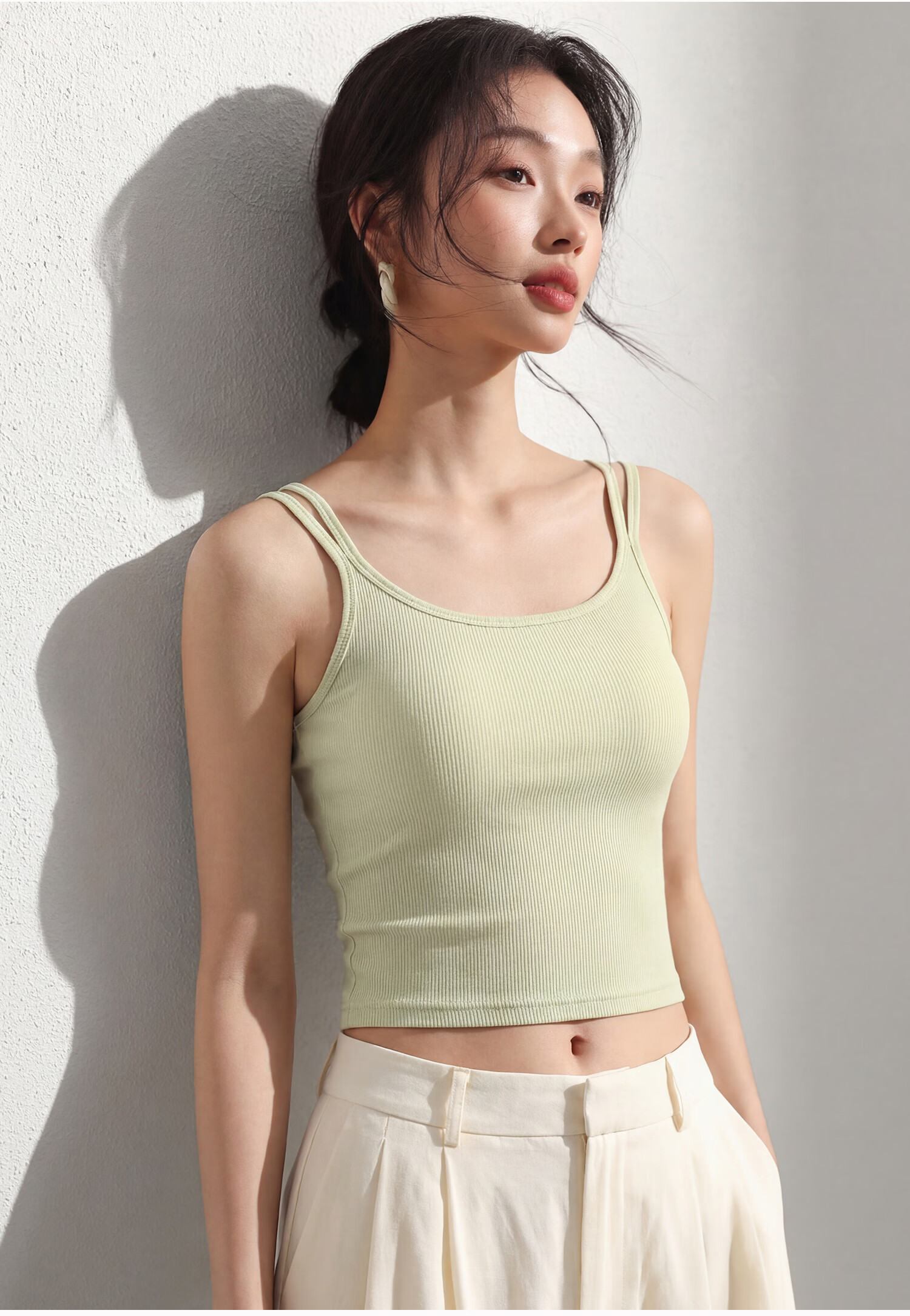 Miiow Women's Summer White Padded Camisole Vest 2026 New Stylish Back Double Shoulder Straps 27
