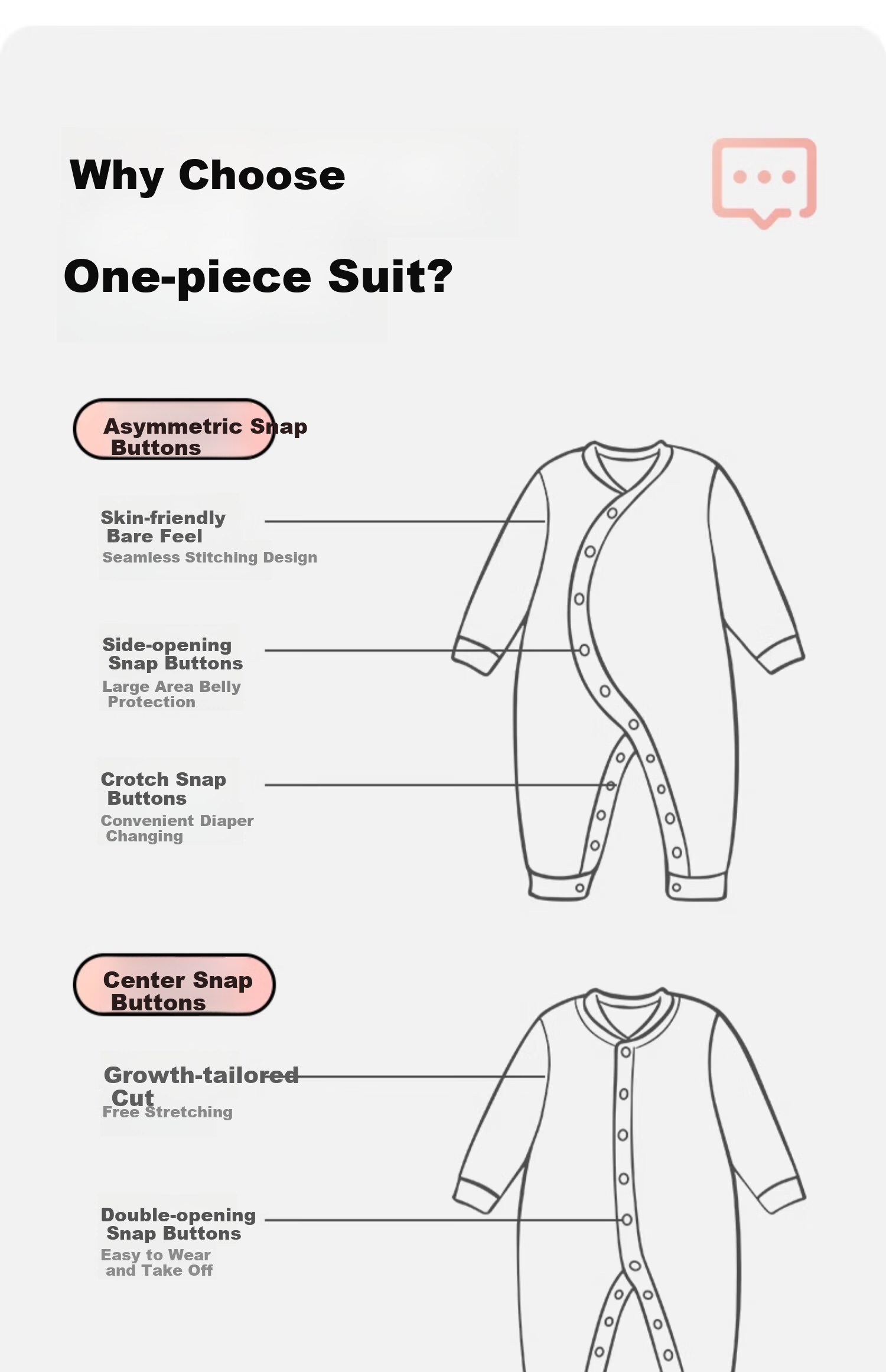 Aibedila Newborn Baby Romper Spring and Autumn Cotton Jumpsuit Unisex Baby Front-Opening Crawling Suit Early Autumn Onesie 3