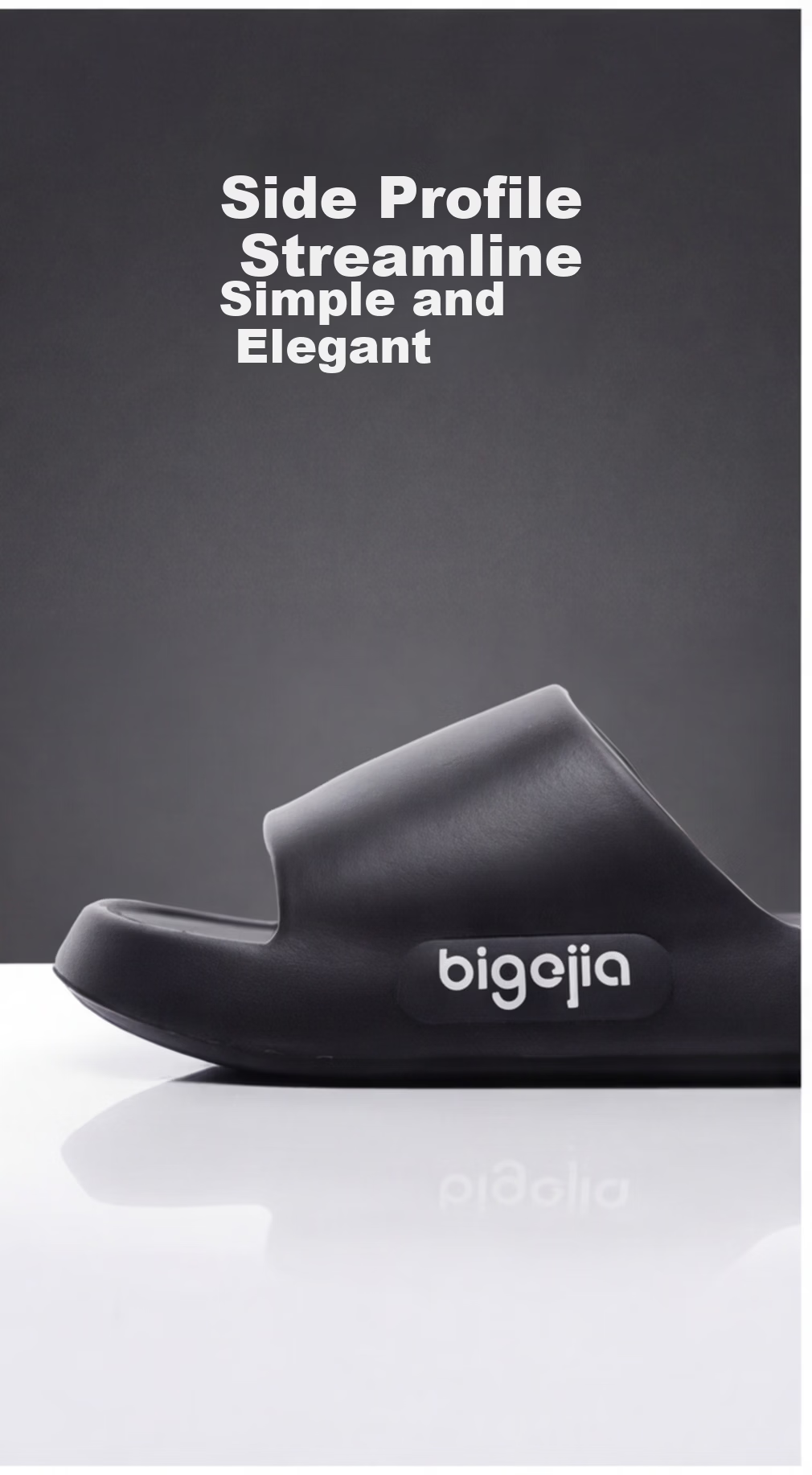 Bigga Plus Size Men's Slippers Indoor Home 4849 Shower Non-Slip EVA Extra Wide Summer Black 50-51 11