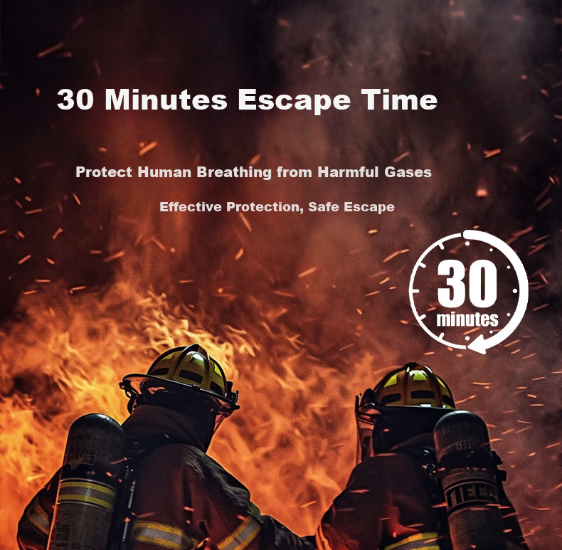 Xinghua An TZL30 Fire Mask Smoke and Toxic Gas Filter Fire Self-Rescue Respirator Fire Escape Mask National Standard 3C Certified 4