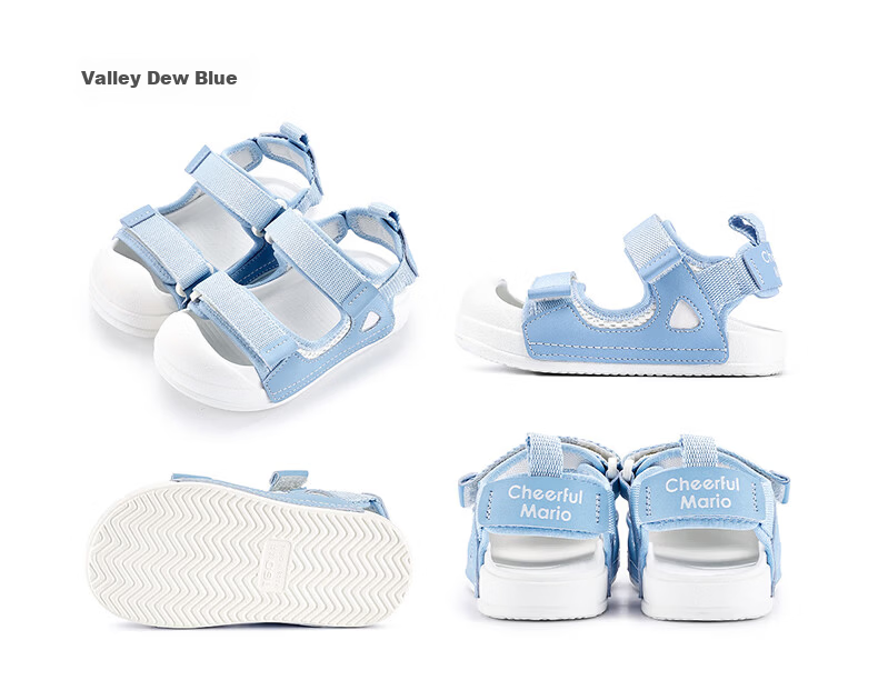 Cheerful Mario Kids Summer Sandals Boys Girls Outdoor Soft Sole 2026 New Breathable Casual Korean Style Toddler Shoes 10
