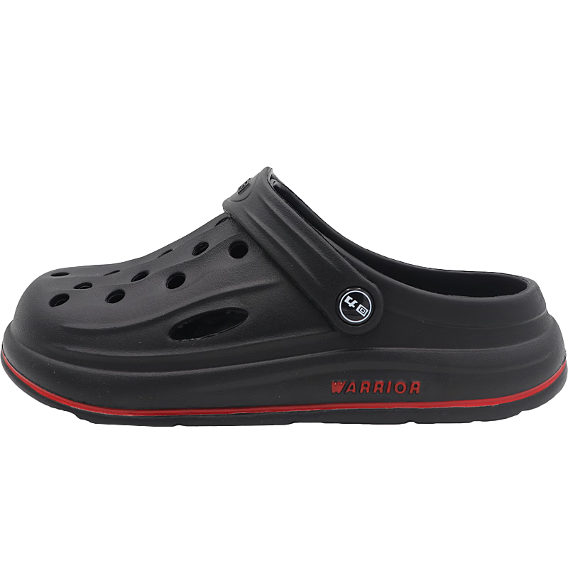 Warrior Men's Soft Thick-Soled Sports Sandals Outdoor Durable Beach Shoes SDJ-0227 Black Red Size 41