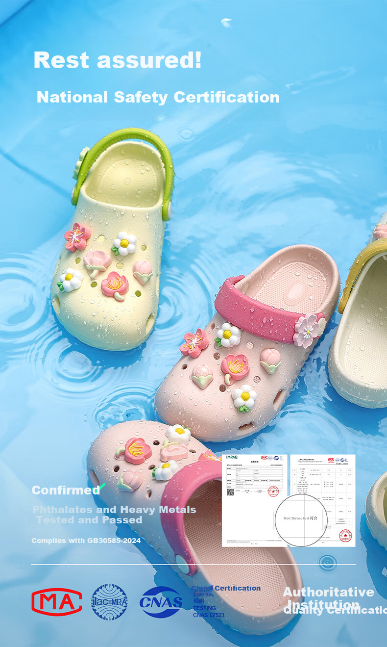 Cheerful Mario Children's Clogs Girls' Summer 2026 New EVA Princess Sandals for Older Girls and Toddlers 6