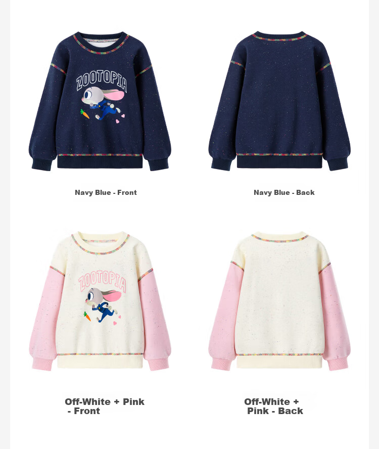 Disney Girls' Zootopia Sweatshirt Stylish Spring Pullover for Kids ZL160119 Navy Blue Size 140 6