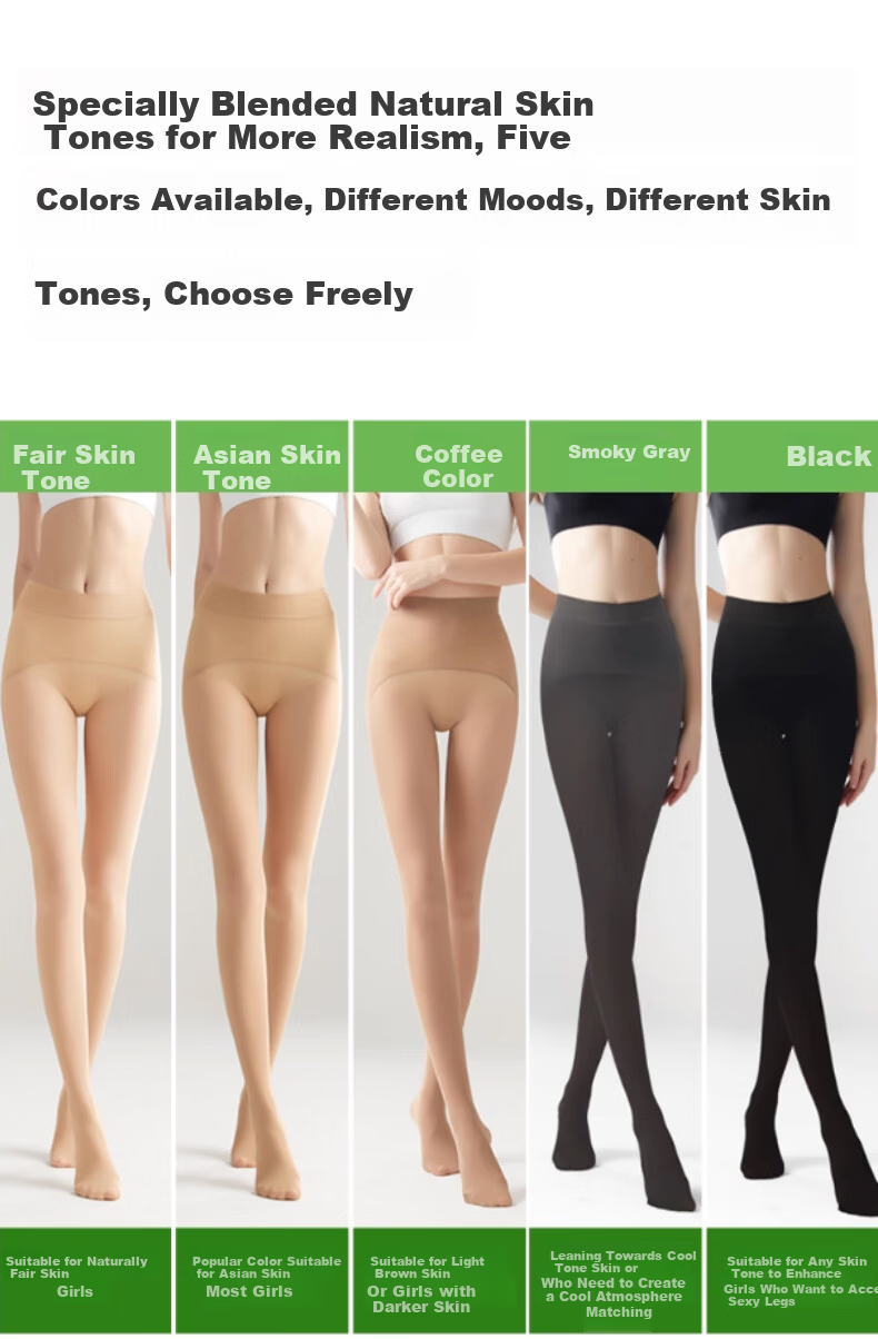 Afandi Mugwort Antibacterial Compression Socks Spring and Autumn Thick Black Slimming Tights for Women 28