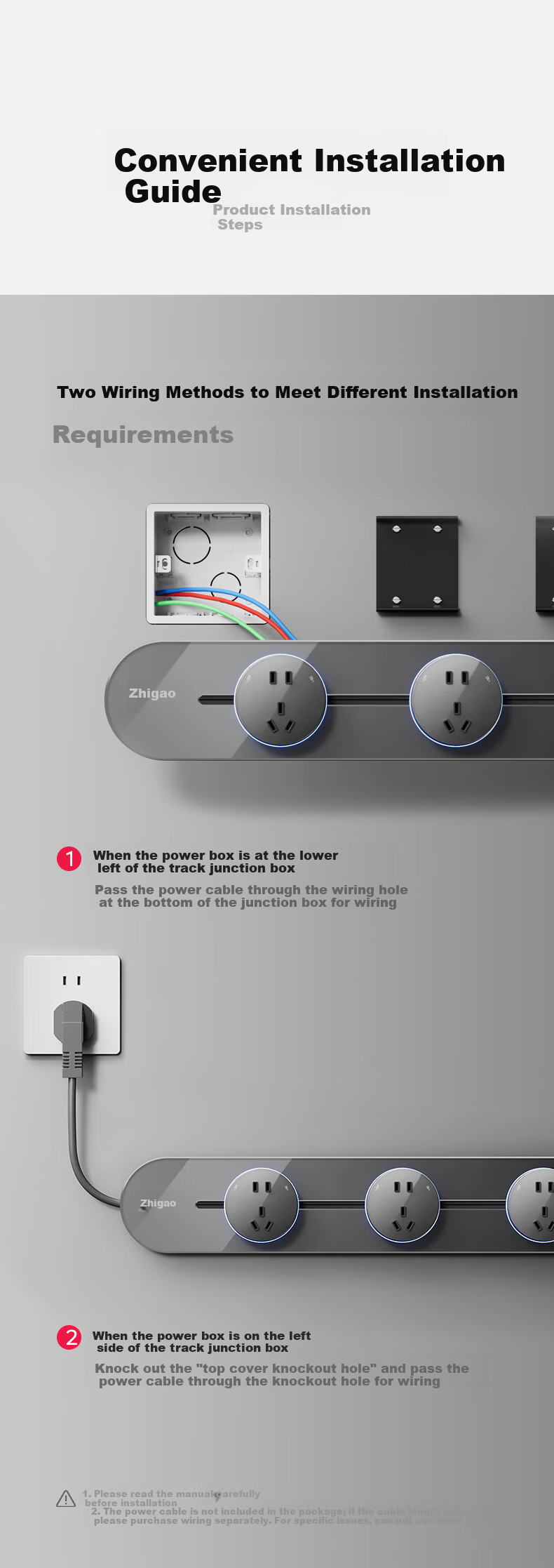 CHIGO Track Socket Tempered Glass Oil-Resistant Kitchen Power Rail Socket Surface Mounted Wall-Mounted Movable Sliding Rail Socket 50cm + 3 Three-Prong Outlets Silver Gray 18