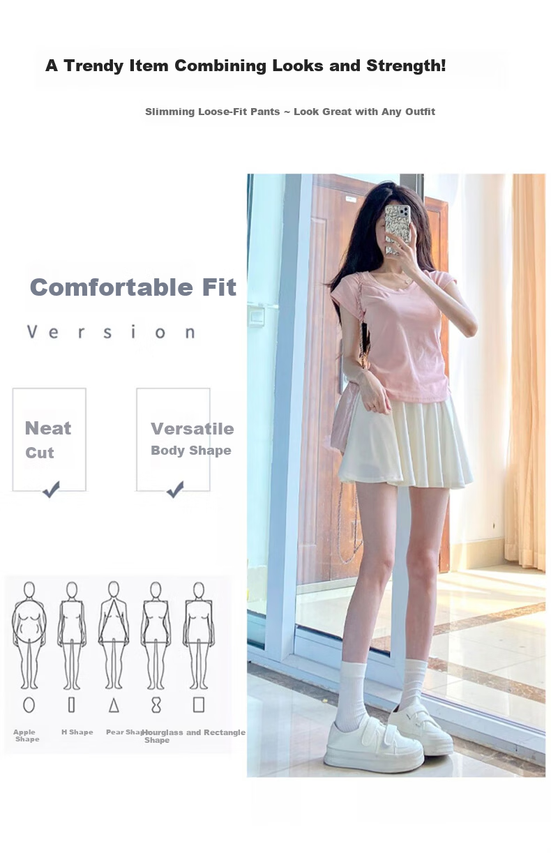 Langsha Ice Silk Pleated Skirt Women Summer 2025 New High Waist Slimming Ice Silk JK Skirt with Lining Anti-Exposure Short Skirt 9