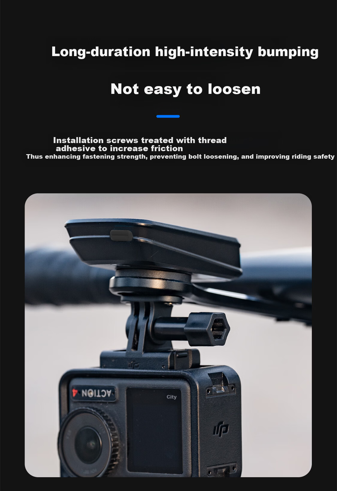 GEOID BM 07 Integrated Aluminum Alloy Bicycle Computer Mount with Light and Action Camera Holder Accessories 4