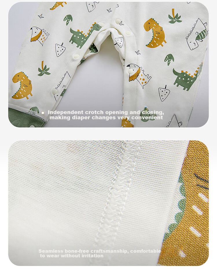 Labi Baby Unisex Baby Cotton Newborn Tie Romper Beige 52 20