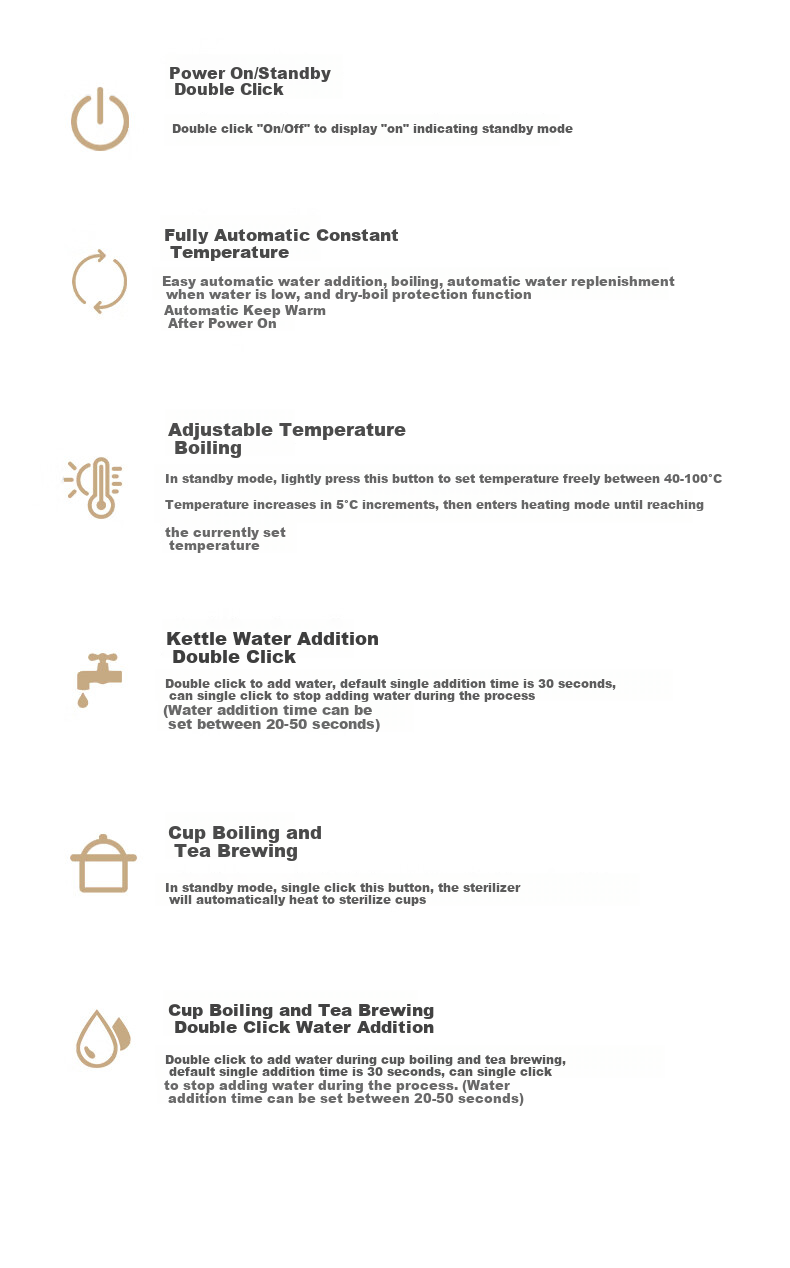 OUMETE Fully Automatic Water-Refilling Electric Kettle, Built-In Tea Table, Water-Heating Kettle, Handle Water-Refilling, Tea Brewing And Water Heating All-In Machine, 316L Insulated Tea Steeping Pot OMT-JS1927 14