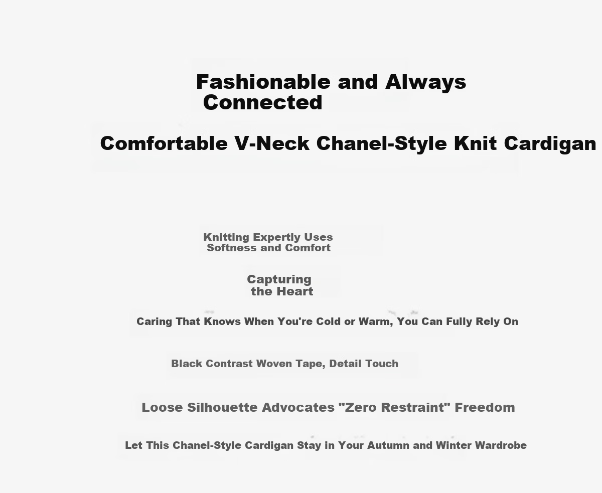 Chushen Women's Spring and Autumn Knitted V-Neck Sweater Color-Block Design Cardigan Jacket S143Z1008 2