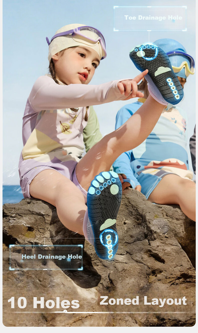 Kocotree KK Tree Kids Water Shoes Non-Slip Cut-Resistant Baby Beach and Water Play Shoes Dual-Use for Land and Water 10
