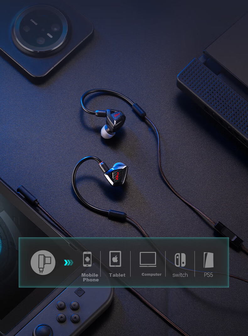 EDIFIER HECATE Wired In-Ear HiFi Headphones, Audiophile-Grade Music Headset with Microphone, Single 3.5mm with Mic for Computer Gaming FPS PUBG, Delta Game Earbuds, Black 19
