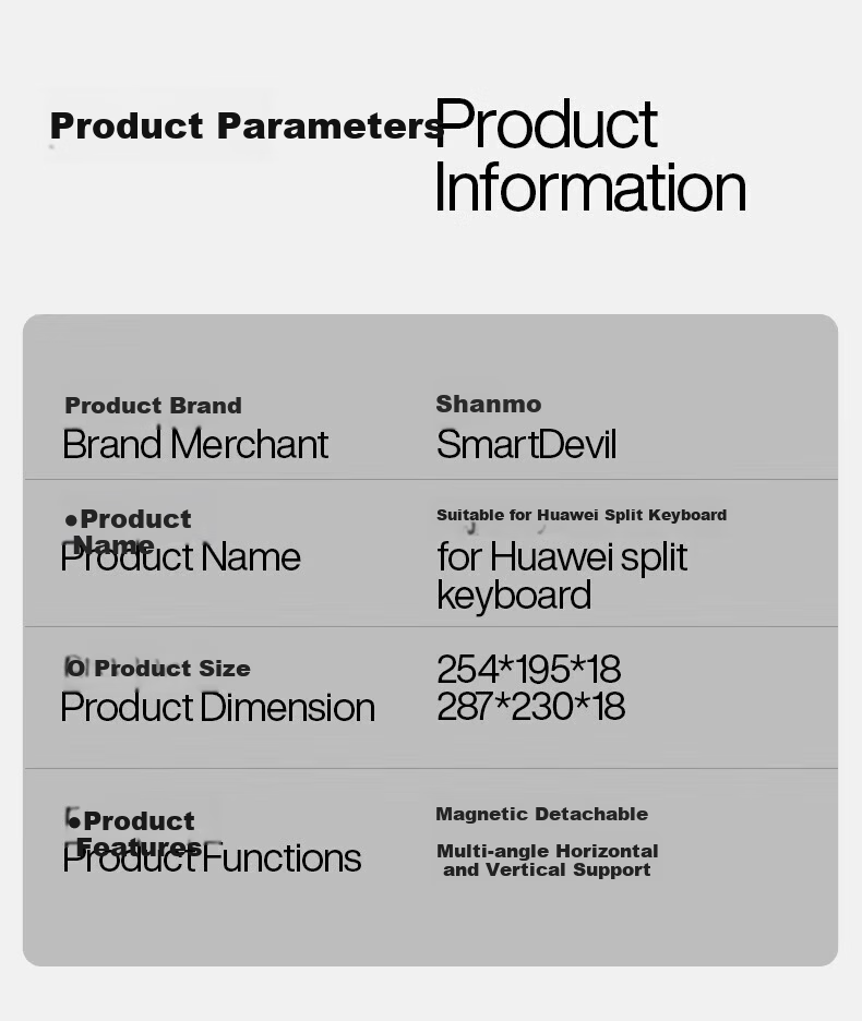Shanmo Magnetic Detachable Silicone Case with Pen Slot for Huawei MatePad Pro 12.2-inch 2024/2025 Model Split Keyboard Cover White 25