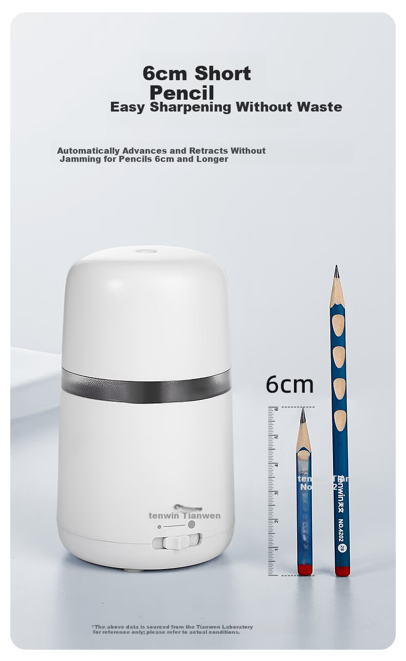 Astronomy Elementary School Fully Automatic Electric Pencil Sharpener for 6-8mm Diameter Large Triangular Pencils Children's Electric Pencil Sharpener Stationery White S8813-2 9
