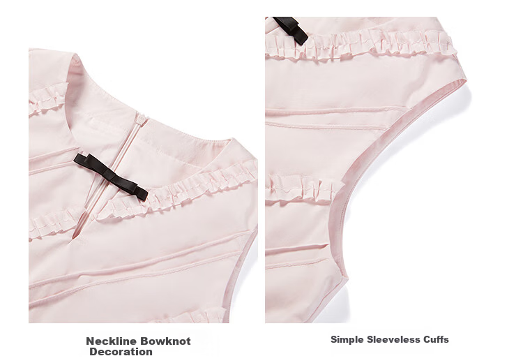 LeTing [Qianjin Skirt] A-Line Sweet Dress Summer New Soft Pink (In Stock) L 20