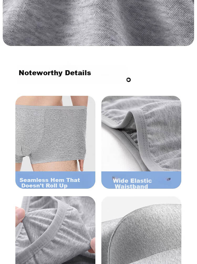 Qihaiqiu Pure Cotton Disposable Men's Triangle Underwear 5-Pack Sterilized Thickened Large Size Travel Daily Use Wash-Free Individually Packaged 4XL 6