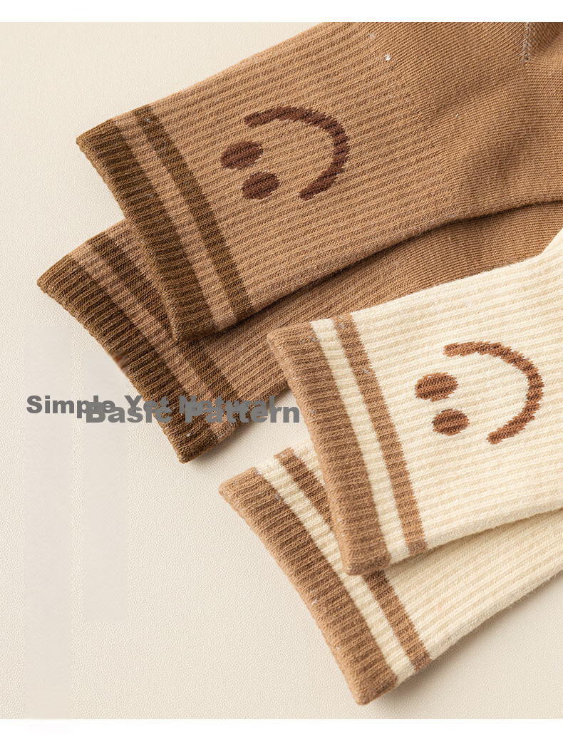 Cotton Full Women's Socks 100% Pure Cotton Antibacterial Odor-Resistant Mid-Calf Breathable Maillard Spring Autumn Long Socks 6 Pairs 2