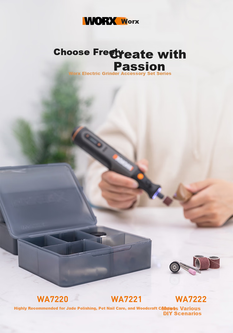 WORX Rotary Tool Grinding Accessories WA7221 Grinding Cutting Polishing Jade Carving 1
