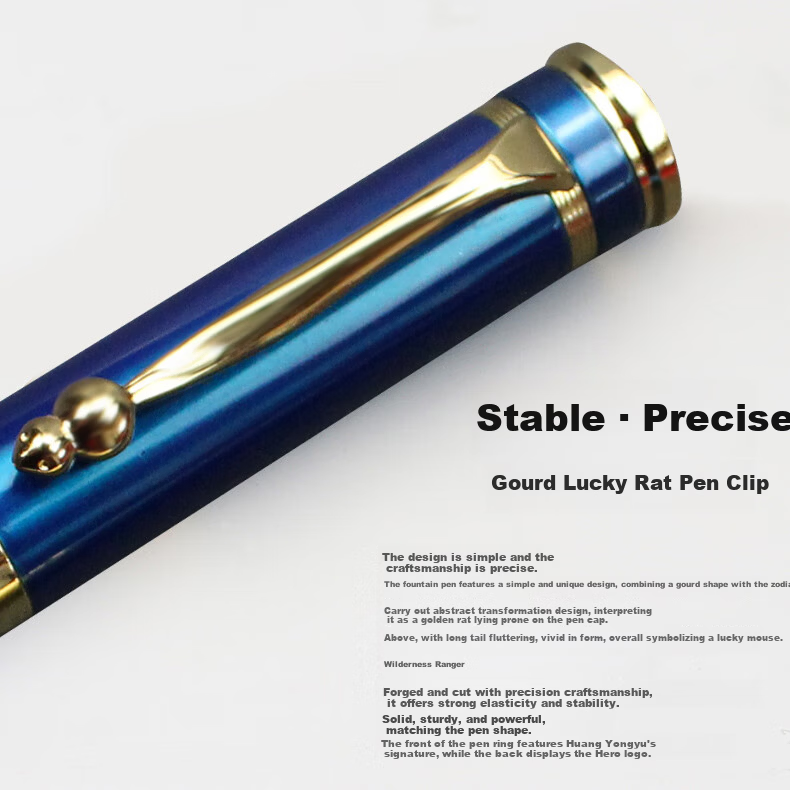 HERO Horse Year Zodiac Commemorative Fountain Pen Gift Box Silver Edition Single High-End Business Signature Pen Set New Year Limited Edition Birthday Gift Office Writing Pen 6