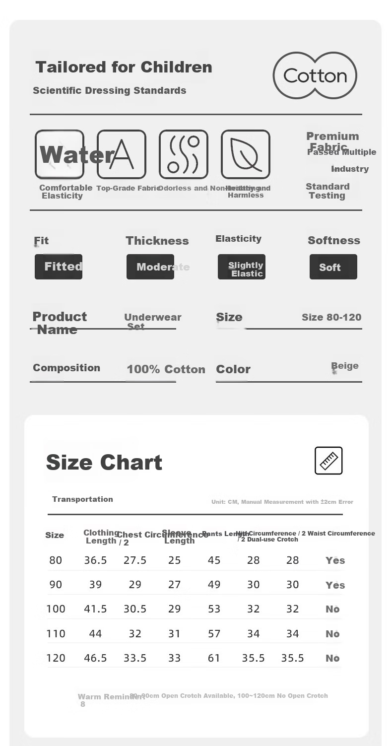 Shubeiyi Baby Clothes Children's Cotton Underwear Set Baby Pajamas Spring Summer Separate Homewear Autumn Long Johns 120 3