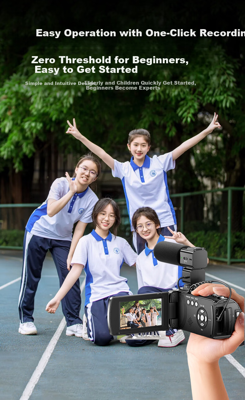 ORDRO Z36 4K HD Handheld DV Digital Video Camera 64MP Portable Vlog Short Video Home Travel Professional Anti-Shake Camcorder with Infrared Night Vision 11