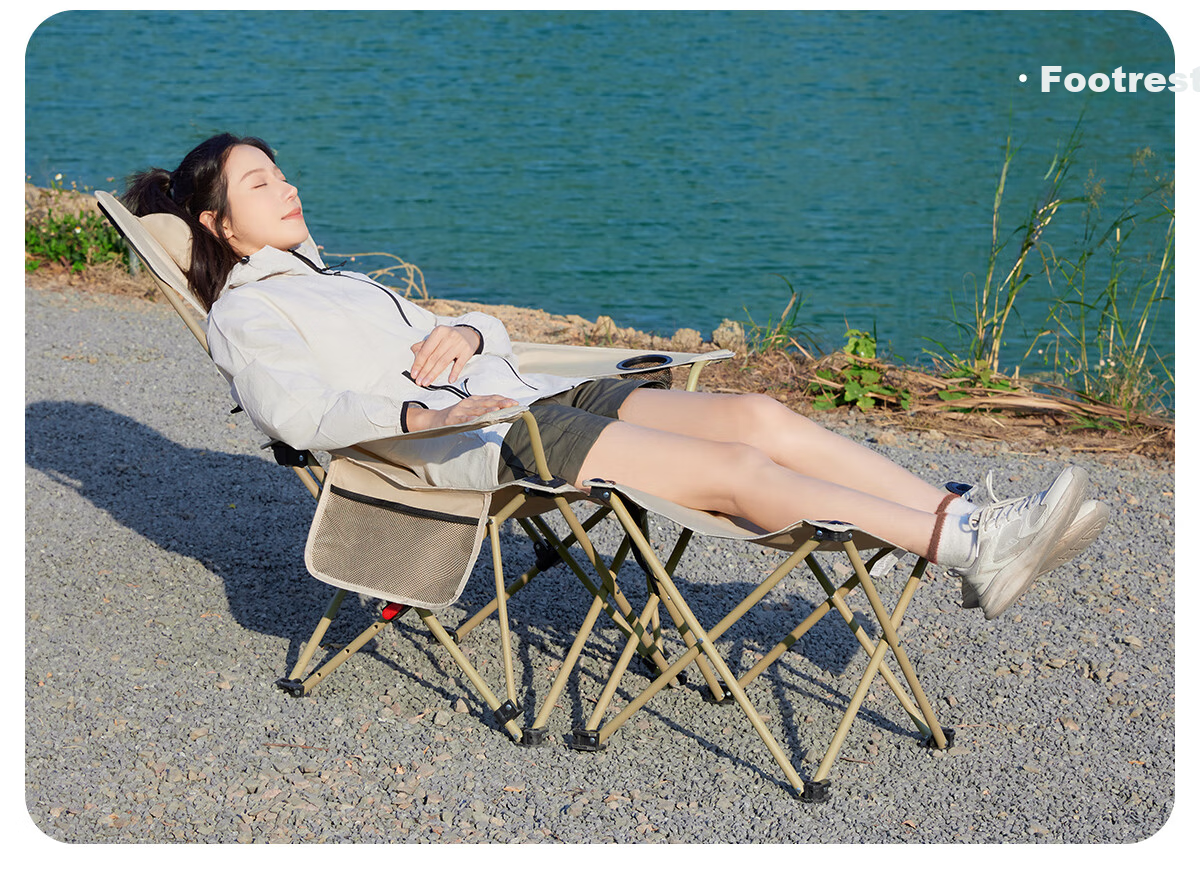 CAMEL Camping Seal Chair Beach Chair Nap Recliner Portable Outdoor Fishing Folding Chair 0014 9