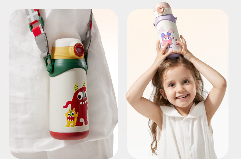 Babycare Children's Insulated Water Bottle Straw Cup Toddler Training Cup 316 Stainless Steel Dual Drinking School Cup 600ml 5
