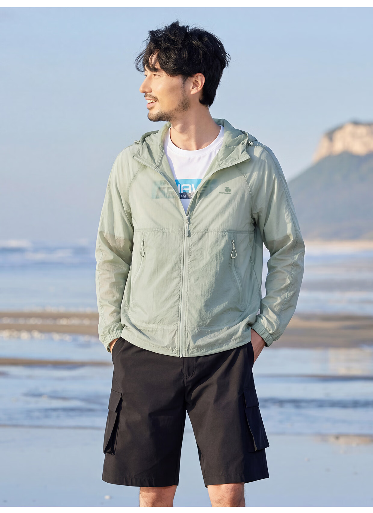 SCALER [Xiaoliangpeng] Unisex Outdoor Sun Protection Jacket UPF50+ Stretch Durable Lightweight Breathable Hooded Sun Jacket 25