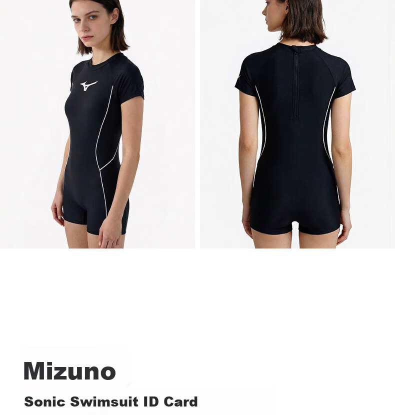 MIZUNO Women's One-Piece Swimsuit, Square Leg, Professional Racing Swimwear, Slimming, Conservative, Plus Size, Hot Spring Swimwear, A1314 Black L 20