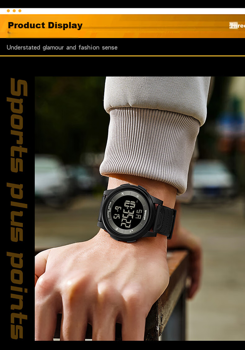 GEORGCOUNT Men's Watch for Students, Teen Boys, Junior High and High School, Multifunctional Waterproof Luminous Children's Digital Watch 12
