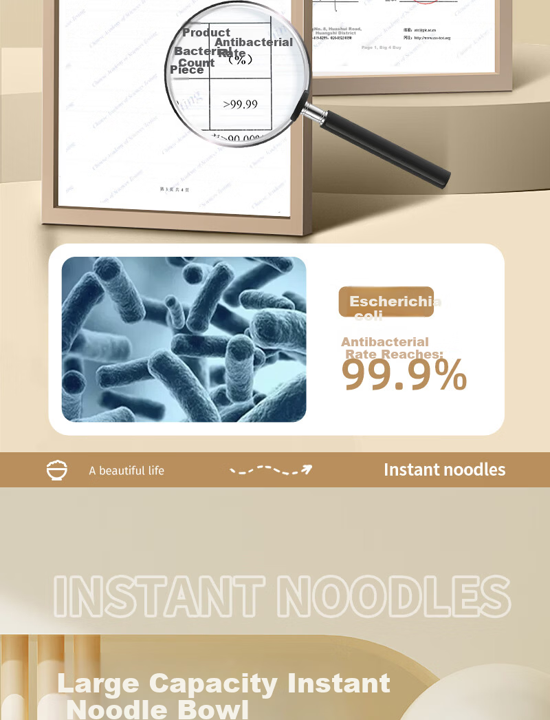 Ymer Large Capacity Stainless Steel Instant Noodle Bowl with Lid and Drainage for Dormitory Students and Office Workers 2