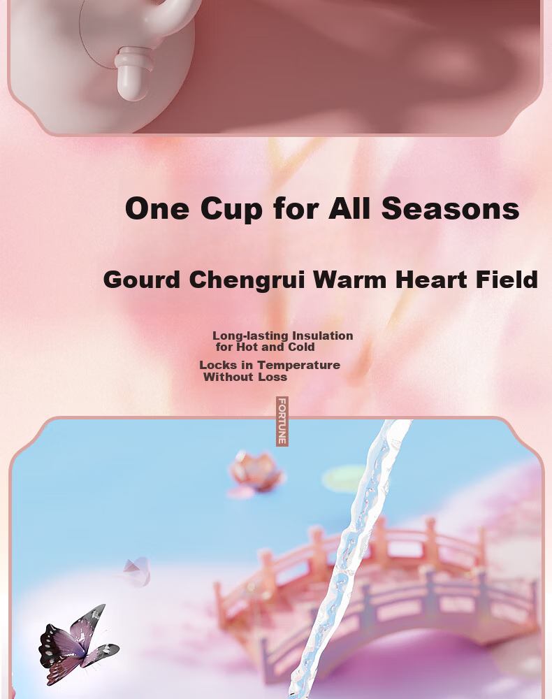 Sidomi Insulated Water Bottle for Women Gourd Shape Double Drinking 316 Stainless Steel High-Value Practical 520 Valentine's Day Birthday Gift 7