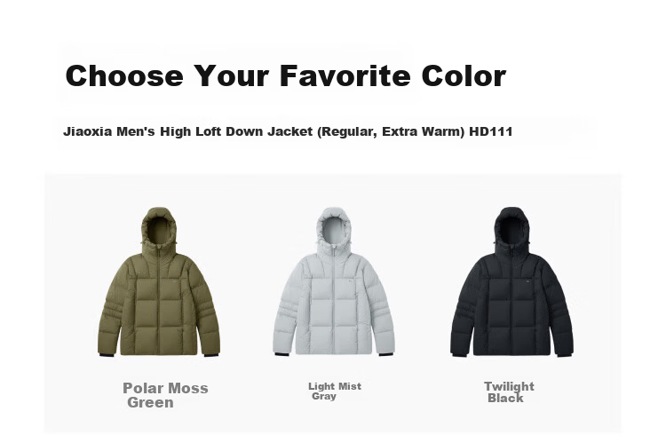 Beneunder Men's Water-Repellent Down Jacket Warm Outdoor Windproof Waterproof Machine-Washable Hooded Coat HD111 Light Mist Gray XL 27