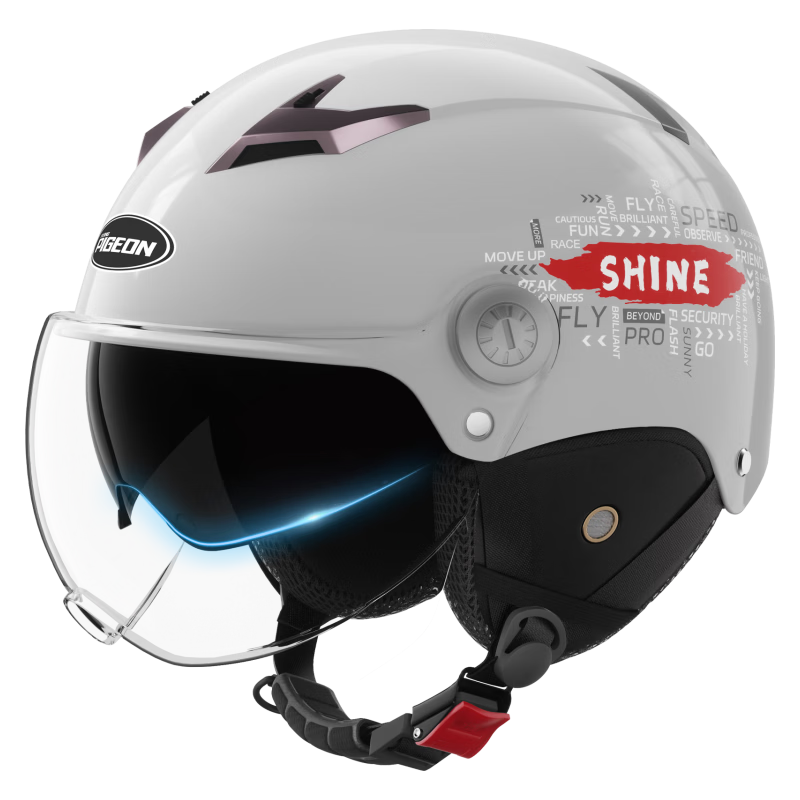 Feige Spreck 3C Certified Electric Bike Helmet New National Standard Class A Unisex Motorcycle Half Helmet Electric Scooter Sun Protection Summer Safety Helmet 013 Advanced Gray Dual Visors with Trans