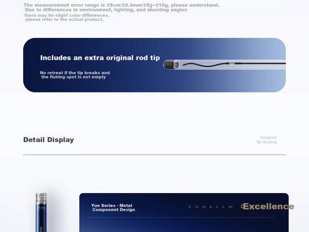 Handing Excellence Small Composite Fishing Rod Ultra-Light Hard Carbon Hand Pole 9m 15