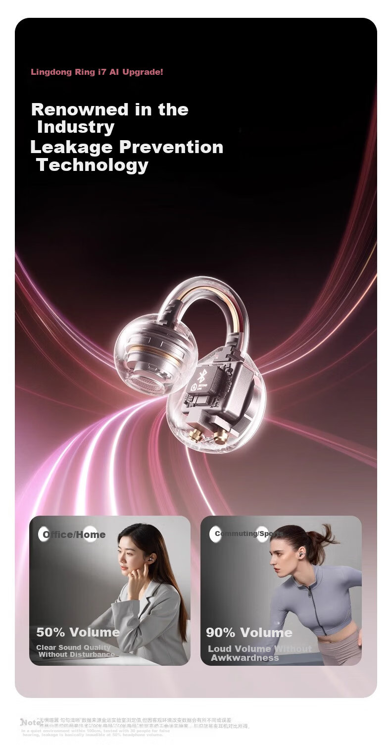 KINYO Bluetooth Earphones 2025 New Bone Conduction Clip-On AI Translation Wireless Sports Running i7 26