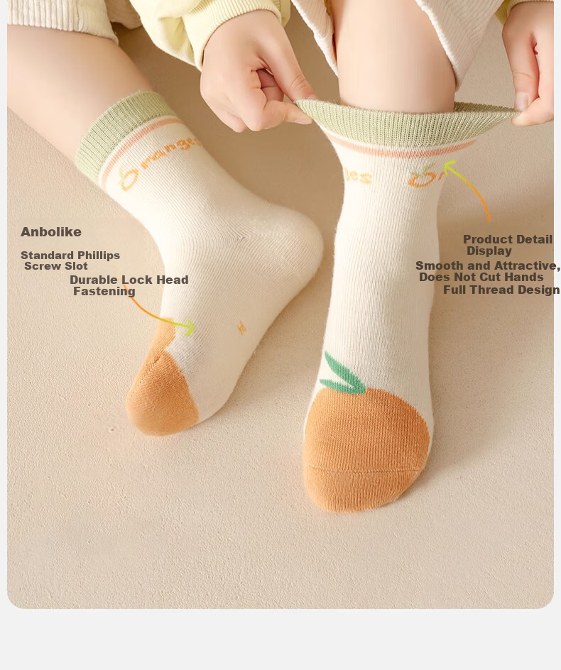 YUZHAOLIN 5 Pairs Children's Socks Girls Autumn Winter Solid Color Cotton Mid-Calf Antibacterial Deodorant Baby Princess Socks 2