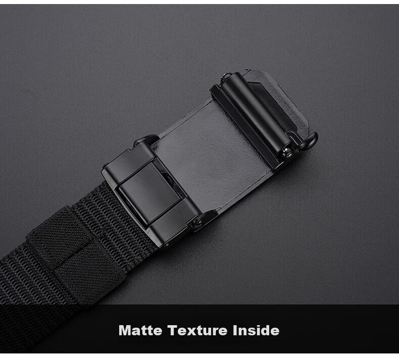 HOCR Men's Canvas Woven Casual Belt Automatic Buckle Student Military Training Nylon Jeans Belt 10