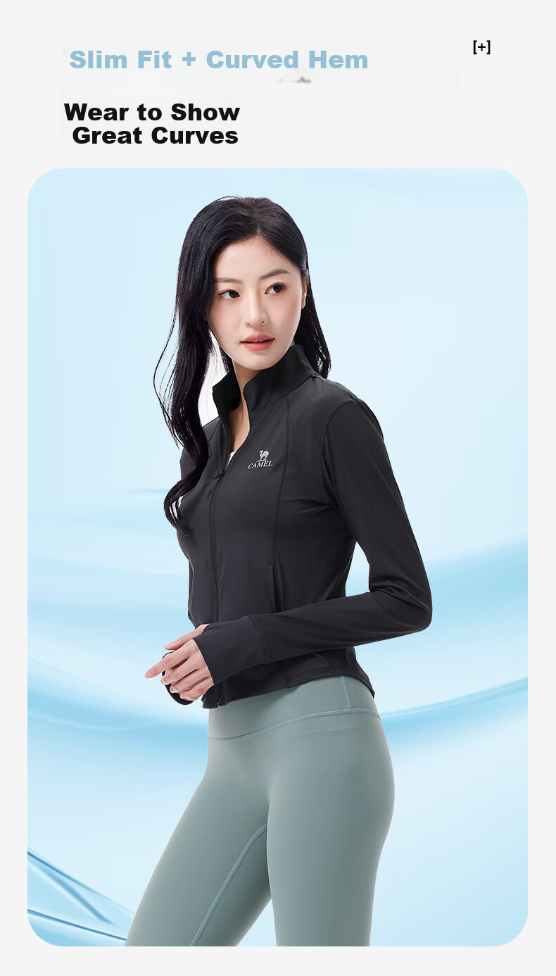 CAMEL Women's Slim Fit Quick-Dry Ice Feel Sunscreen Jacket Cold White Yarn 2025 New Summer Coat 8008 2XL 6