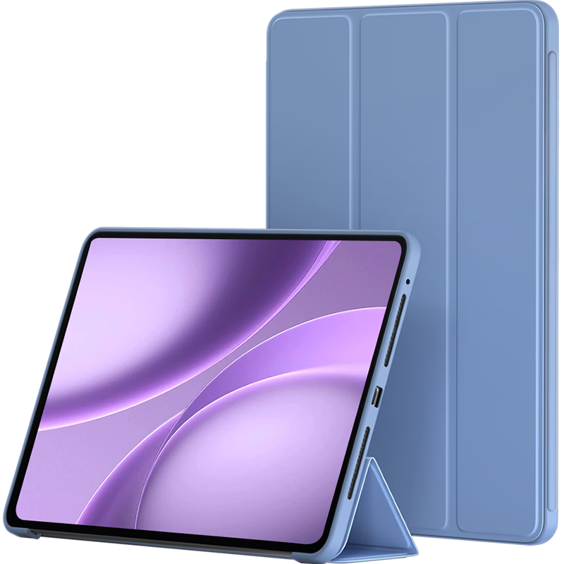 BIAZE Compatible with 2026 OPPO Pad Mini Case OPPO 8.8-inch Tablet Protective Cover Tri-fold Stand Full-body Slim Shockproof PB621 Purple