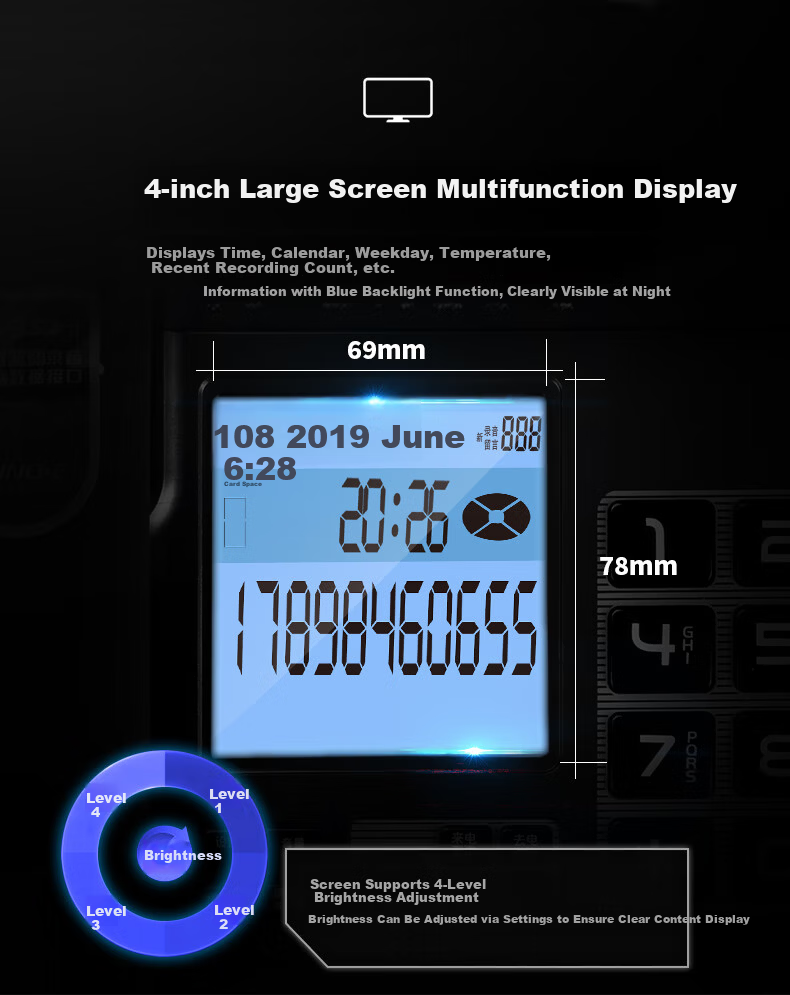 Zhongnuo Recording Landline Phone Smart Automatic Recording 1100 Hours Dual Mode Export Voicemail Hotel Fixed Phone Encrypted G025 Upgrade Version 16GB Card 10