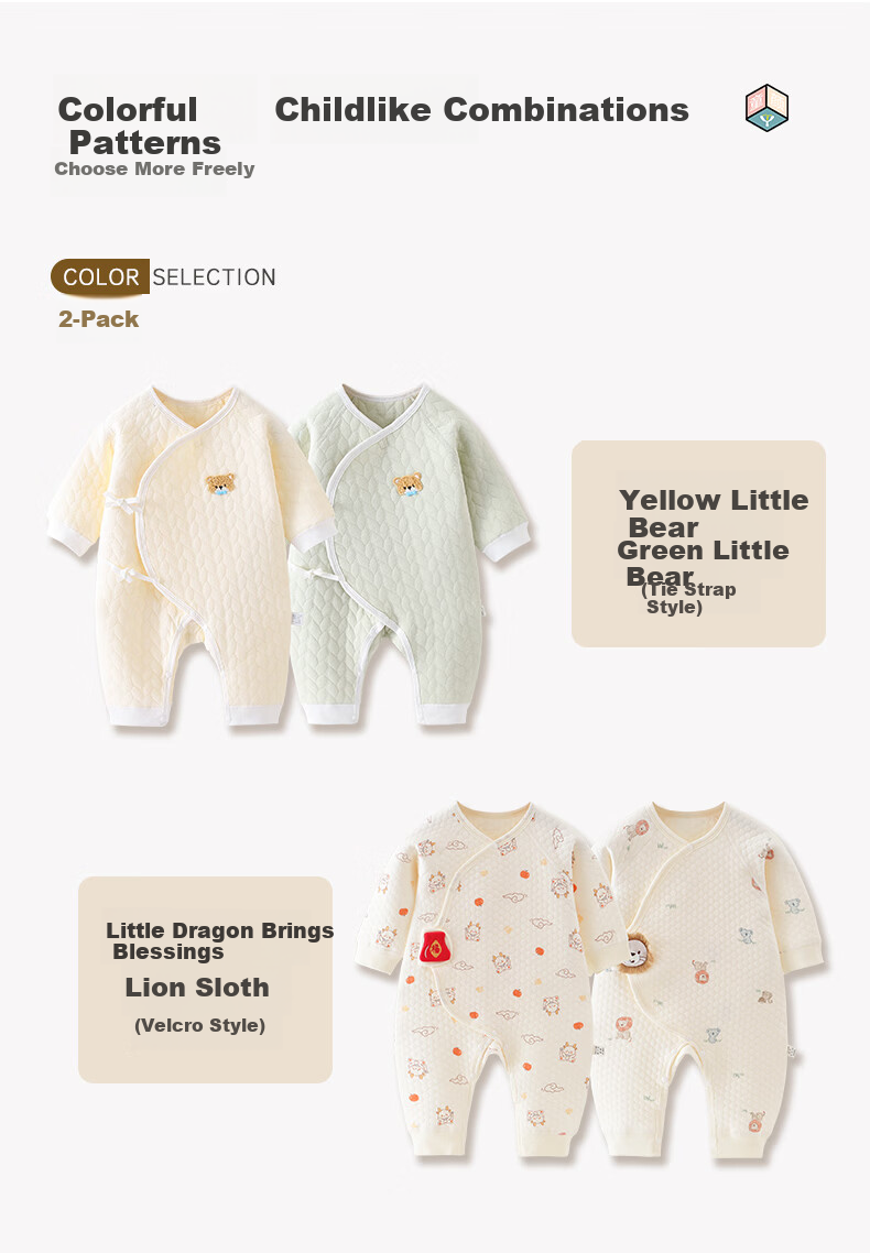 Baby Face Infant Romper Summer Cotton Newborn Clothes Butterfly Jumpsuit Monk Suit Four Seasons 2-Piece Set 3