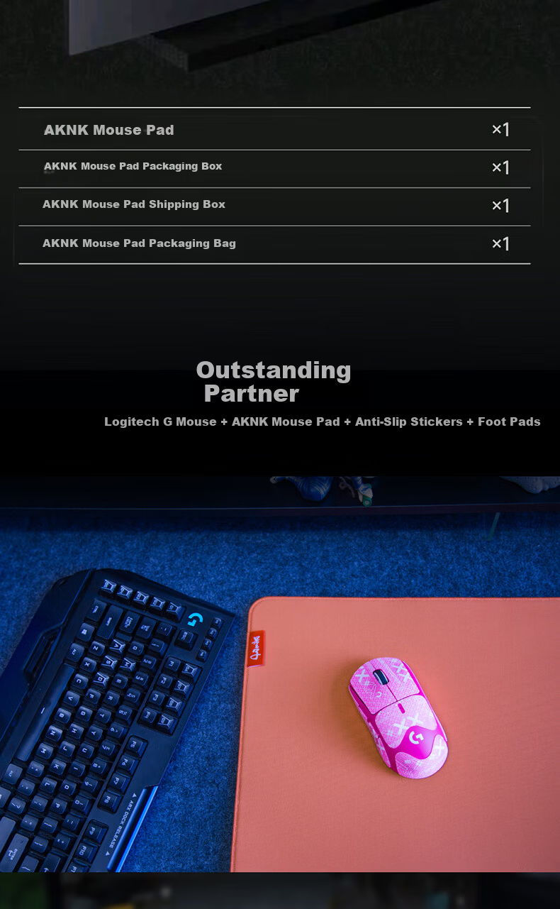 AKNK Gaming Esports Mouse Pad FPS Large Mouse Pad Gaming Mat Sunken Edge Locking Type Swordsmith Zero-Fine Surface Mouse Pad Zero Type - Orange 11