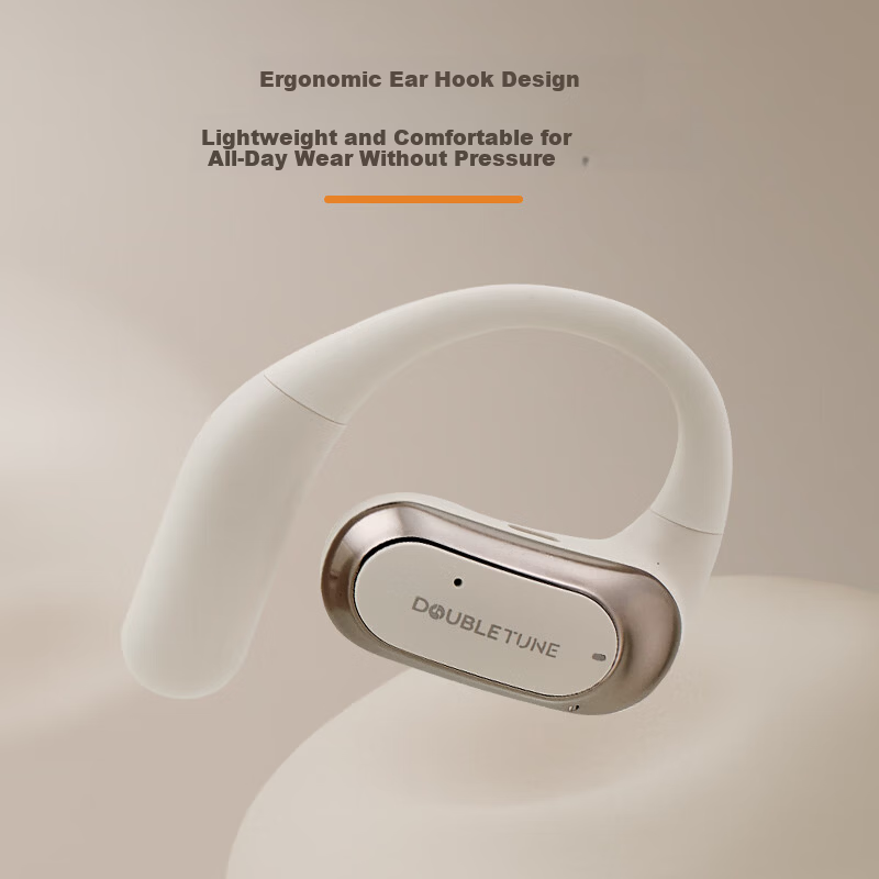 DOUBLE TUNE Cloud Listening Series F1 DT Clip-On Bluetooth Earphones Bone Conduction Open Wireless Headphones for Apple Huawei Xiaomi Obsidian Black