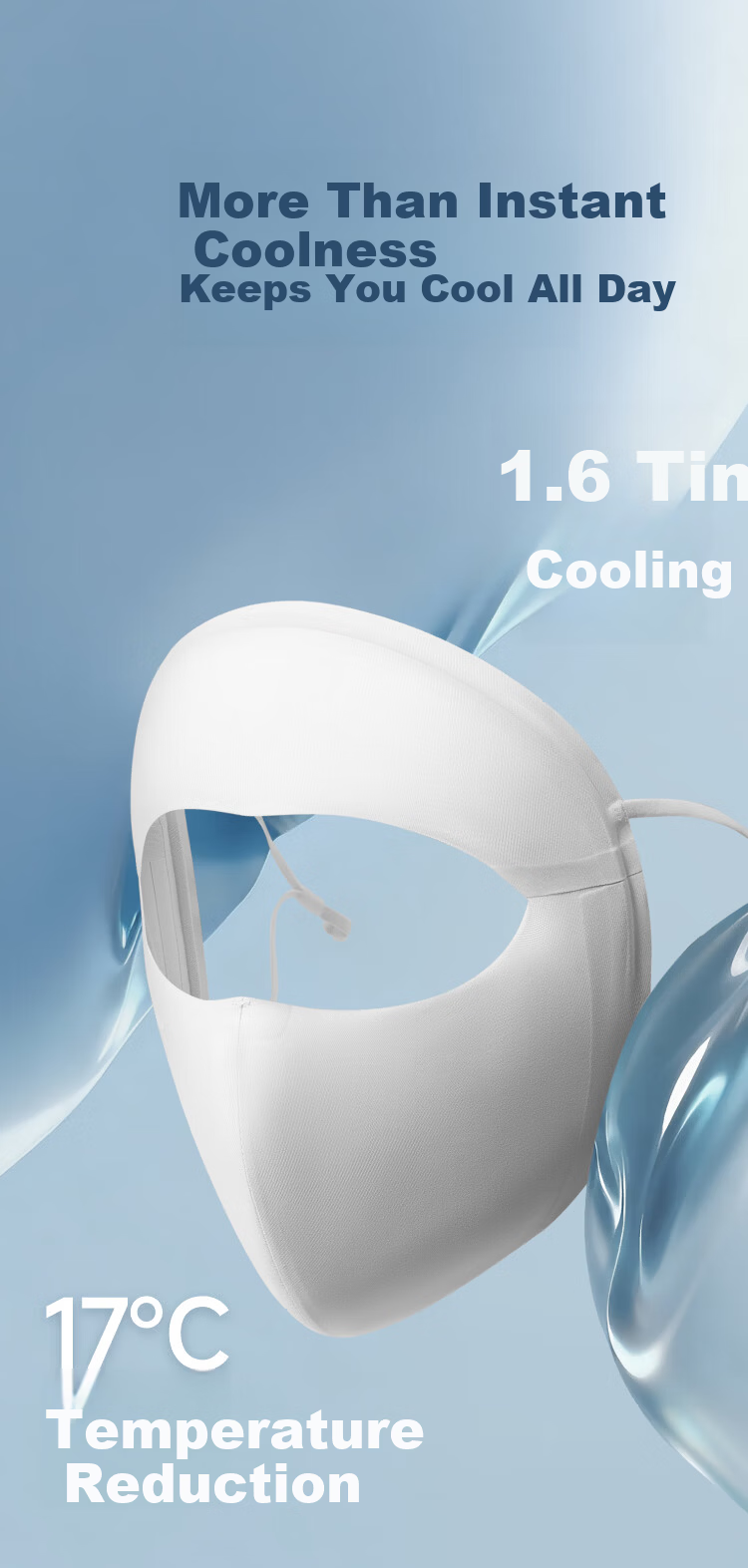 Beneunder Sunscreen Face Mask for Women UV Protection Medical Beauty Full Face Shield High UV Resistance Stylish Face Bikini Cycling Face Guard Mountain Gray 4