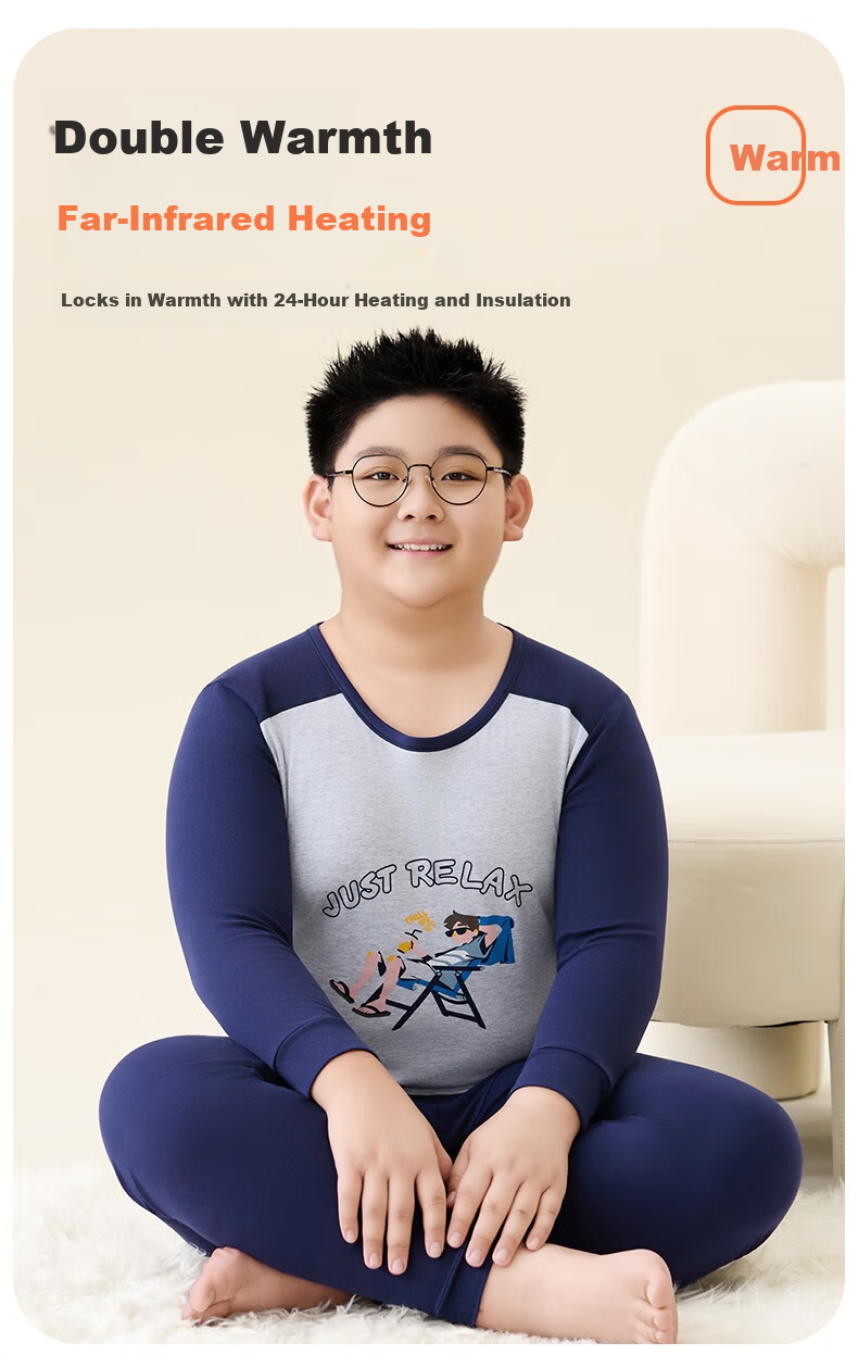 Me feeling Teen Cotton Thermal Underwear Set 2025 New Antibacterial Class A Plus Size Warm Sleepwear 15