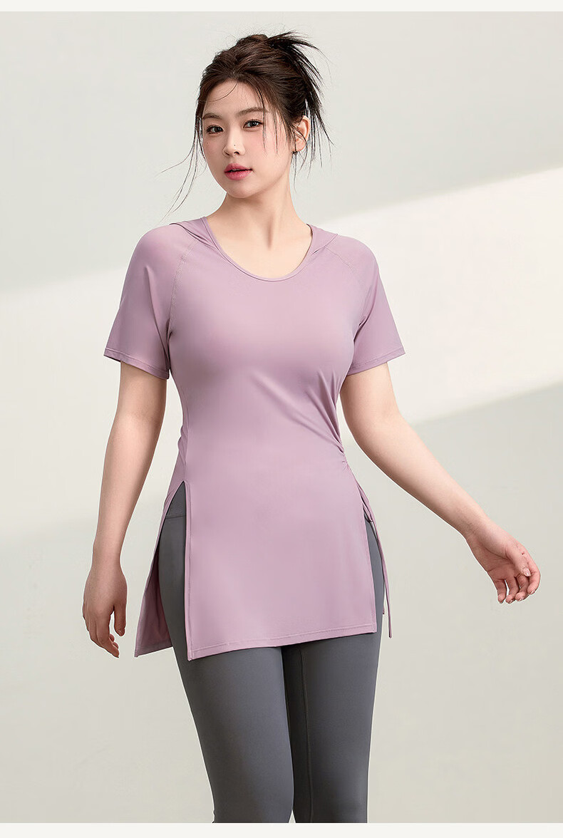 Langsha Women's Sports Short Sleeve Quick-Dry T-Shirt Plus Size Fitness Pilates Training Yoga Running Top Shirt 14
