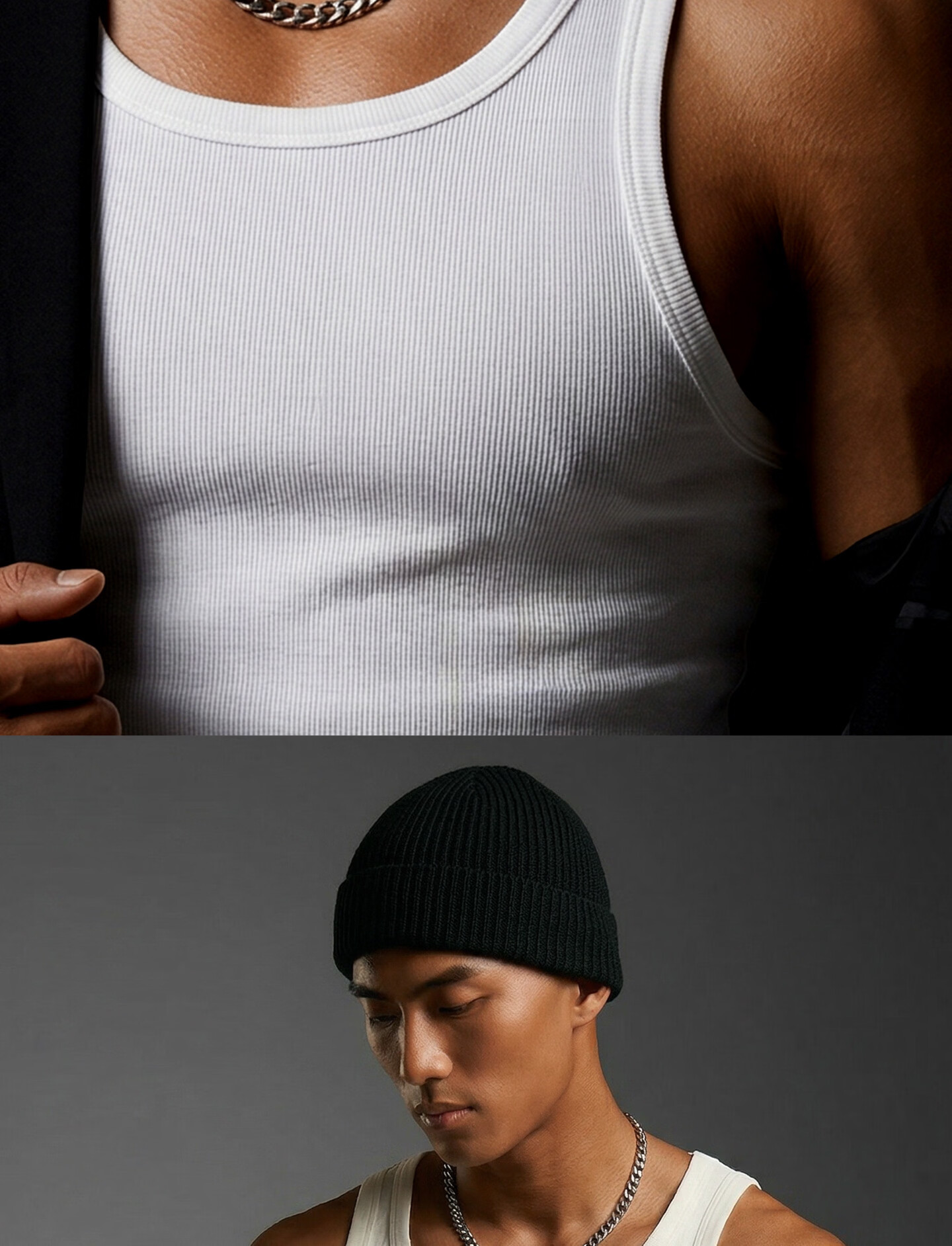 Liangpu Pure Cotton Square Neck Vest Men American Heavyweight Ribbed Slim Fit Sports Fitness Youth High Elastic Sleeveless T-Shirt 19